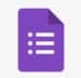 Google Forms icon, tool for creating online forms with Google Workspace.