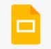 Google Slides icon, online presentation creation and editing tool of Google Workspace.