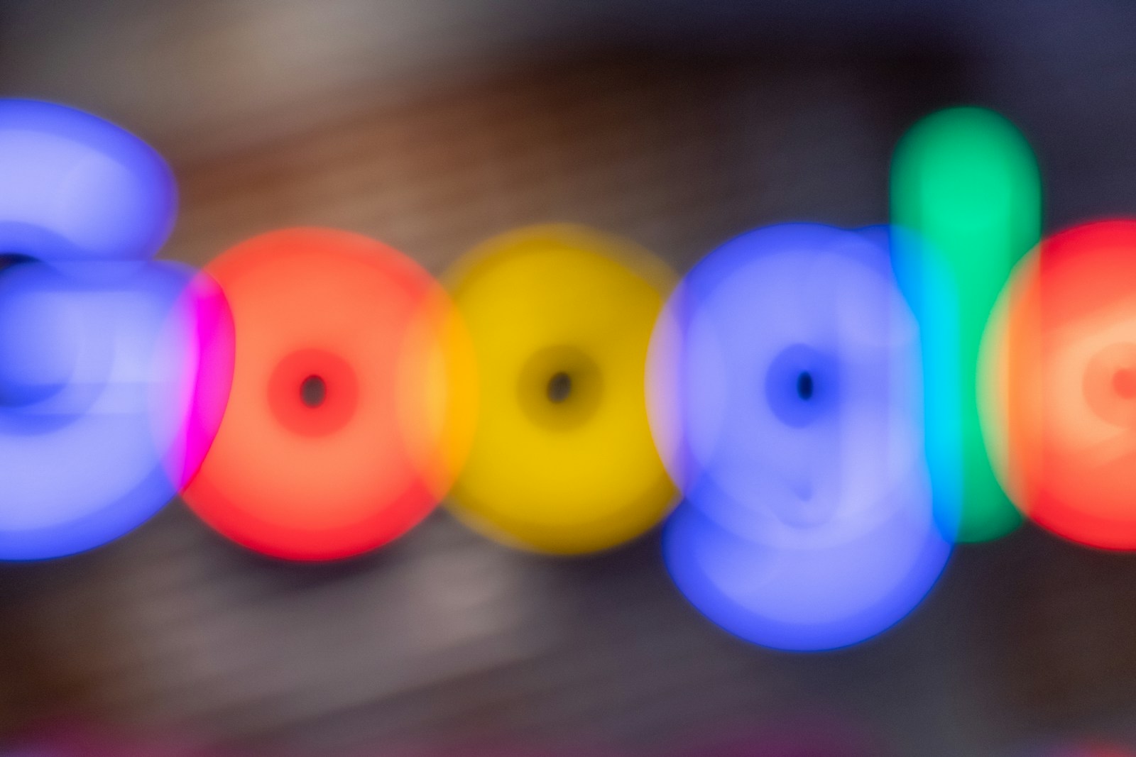 a google's blurry photo of a colorful object