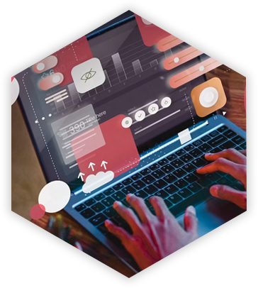 Hand pointing at a computer - google workspace services