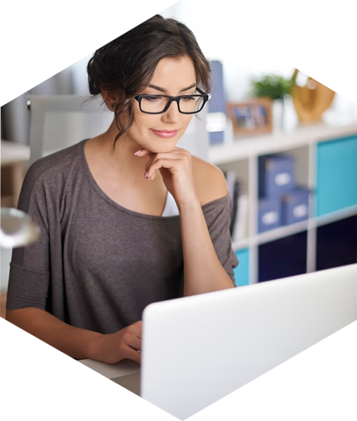 Hand pointing at a computer - google workspace services
